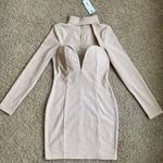 Rare London New high neck cut - out dress Sz L Photo 0