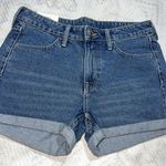 H&M Women Size 4 Shorts Regular Waist Blue Jean Denim Rolled Hem NEW Photo 0