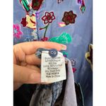 Johnny Was 3/4 Sleeve Floral Burnout Flounce Midi Dress Velvet Silk Dress XL Photo 5