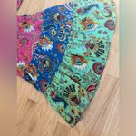 Uncle Frank Womens Multicolor Floral Short Sleeve Maxi Dress Size Small Photo 6