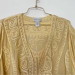 Soft Surroundings Soft Surrounding Size 1X Bolero Jacket Sheer Short Sleeve Cream Yellow Photo 7