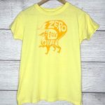 Tultex Zero Fox Given Yellow & Orange Graphic T-Shirt Top Size Large Photo 0