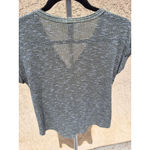 No Boundaries  Women's S (3-5) Green Ribbed Knot Front V-Neck Button Up Top Photo 3