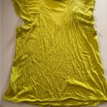 Maeve Anthropologie  Ruffle Sleeve T-shirt Lime Green V neck Size Medium Photo 5