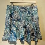 Coral Bay  Woman's Coral Pattern Golf Skort in blue and white. Size M Photo 1