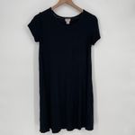 Mossimo Supply Co Black Pocket T Shirt Dress Size M Rayon Spandex Short Sleeve Size M Photo 1