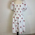 SheIn MOD Cherry Print Ruched Bust Puff Sleeve Milkmaid Dress Photo 3