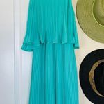 Lulus As You Swish Pleated Mint Green/Teal Dress | Size: Medium Green Photo 1