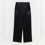 SIMKHAI Mackenzie Vegan Leather Pants, Black, 8 (US) Black Photo 4