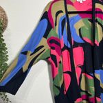Chico's Chico’s Tropical Print Mesh Long Line Abstract Cardigan Sz Medium Maximalist Photo 5