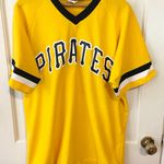 Vintage medalist sand knit Pittsburgh pirates Jersey Gold Size XL Photo 0