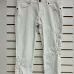 CAbi  #5490 White Slim Boyfriend Woodstock Embroidered Floral Jeans Size 2 EUC Photo 3