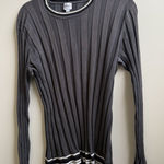 Emporio Armani  Collezioni Women Long Sleeve Ribbed Round Neck Shirt Size XL Photo 0