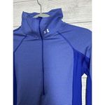 Under Armour Blue Pullover 1/4 Zip Stripe Small Thumb Holes Athletic Woman's Photo 1