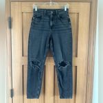 American Eagle  Black Denim Highest Rise Mom Jeans size 2​​ Photo 2