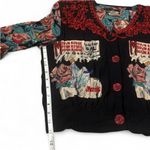 Carole Little VTG (multicolor)Embroidered/floral print Blazer size 10 Black Photo 4