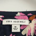 Free Assembly Long Sleeve Floral Dress Navy Blue Pink Size M Photo 2