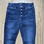 Mother Jeans The Pixie Ankle Fray City Sidewalks SZ 27 Dark Wash Button Fly Blue Photo 1
