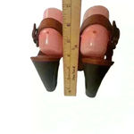 Frye  Amy Women’s  Brown Leather Heeled Buckled Slingback Shoes 9 M / 39-40 Photo 6