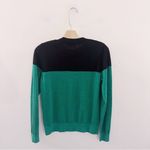 & Other Stories & Other Stories Green and Black Sweater Metallic Colorblocked Holiday Photo 6