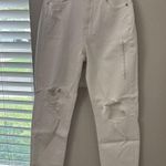 American Eagle White Distressed Mom Jeans Photo 0