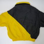 Vintage 80s Black White & Yellow Colorblock Puffer Coat Size L Photo 3