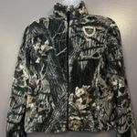 L.L.Bean Jacket Womens Extra Large Camo Polartec Fleece Full Zip Maine Hunting Green Size XL Photo 0