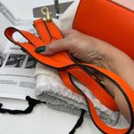 Kate Spade Saturday Orange Canvas Leather Top Handle Satchel Bag Crossbody Strap Photo 8