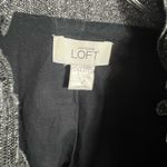 Loft Wool Blend Ruffle Neck Short Ruffle Detail Blazer Size 4 (D7) Photo 4