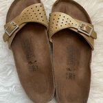 Birkenstock  Birkis Sandals Womens Size 9 Gold Rhinestone Buckle Slides Photo 0