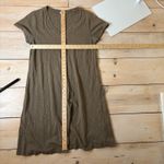 Dylan  EUC Women's 100% Cotton Short Sleeve V-Neck Brown/Tan Dress Size S Photo 4