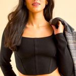 Altar'd State Corset Cropped Long Sleeve Photo 0