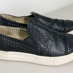 Seychelles  Laser Cut Slip On So Nice Sneakers Black Faux Leather Photo 0