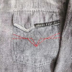 Guess Los Angeles 1981: Limited Edition Gray Button Down Denim Shirt Size s Photo 6