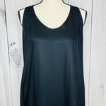 Escapada  Rayon Sleeveless Shift Tank Dress Women’s Sz M Keyhole Back Black Pink Photo 1