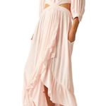 Free People Cross My Heart Cutout Maxi Dress in Rosewater Size Medium Photo 0