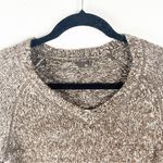 prAna Brown Marled Long Sleeves V-Neck Knit Cabin Sweater, Size Medium Photo 6