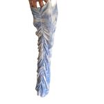 We Wore What  Ronnie Ruched Cloud Print Mini Dress In Blue Powder Photo 5