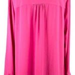 cj banks Blouse Fuchsia 14W X Pink Jeweled Long Sleeve New Photo 1