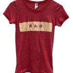 Alternative  Earth Rad Heathered Red and Cream Short Sleeve Tee Womens Small Photo 7