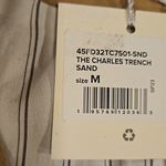 💕FAVORITE DAUGHTER💕 The Charles Double Breasted Trench Coat ~ Sand Medium NWT Photo 13