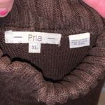 Pria brown ribbed cotton knit turtleneck sweater Size XL Photo 5