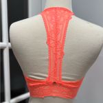 PINK - Victoria's Secret Victoria's Secret PINK Vintage Neon Orange Lace Racerback Bralette Photo 2
