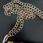 Newport News  Ladies Purse Embroidered Brown Gold Rhinestone Pendant on Snap Photo 7