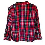Victoria's Secret Red Plaid Long Sleeve Button Down Christmas Pajama Top Size XS Photo 5