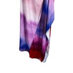 ZARA  Maxi Dress Womens S Multicolor Tie Dye Draped Ruched Slit Beachy Evening Photo 4