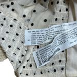 Bershka Cream Polka Dot Ruched Long Sleeve Blouse Women’s US XS Photo 5