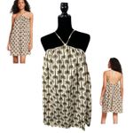 Aguabendita Target Linen Halter Mini Dress Palm Tree Resort Size Medium Photo 1