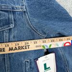 Bill Blass NEW Vintage  Denim Jacket Womens Large Blue Jean 90s Pockets Button Photo 6