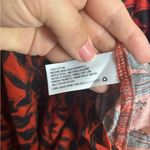 Ava & Viv Plus Size Red Orange Black Floral Dolman Short Sleeve Midi Dress Photo 4